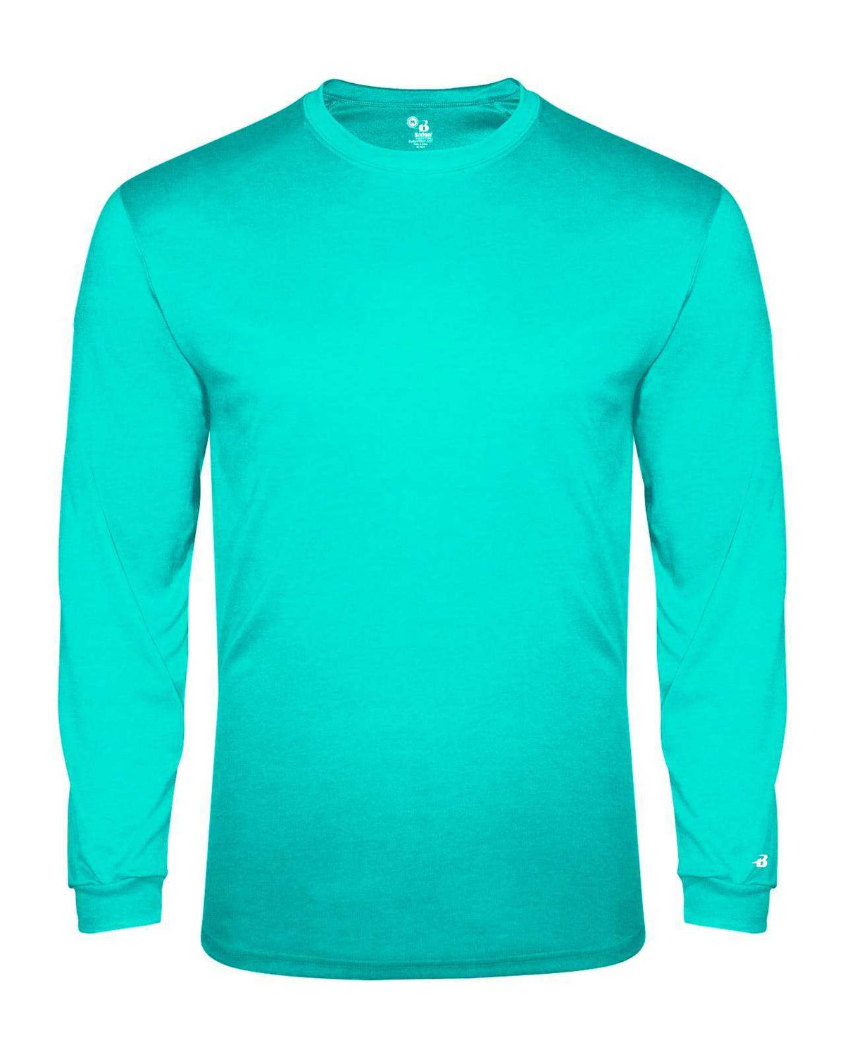 Badger Sport 2944 Tri-Blend Long Sleeve Youth Tee - Turquoise - HIT a Double - 1