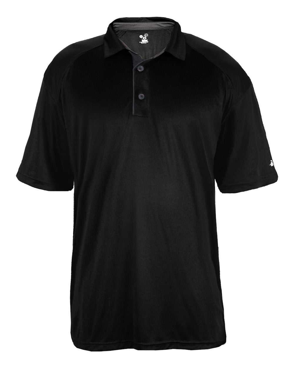 Badger Sport 4040 Ultimate Softlock Polo - Black Graphite - HIT a Double - 1
