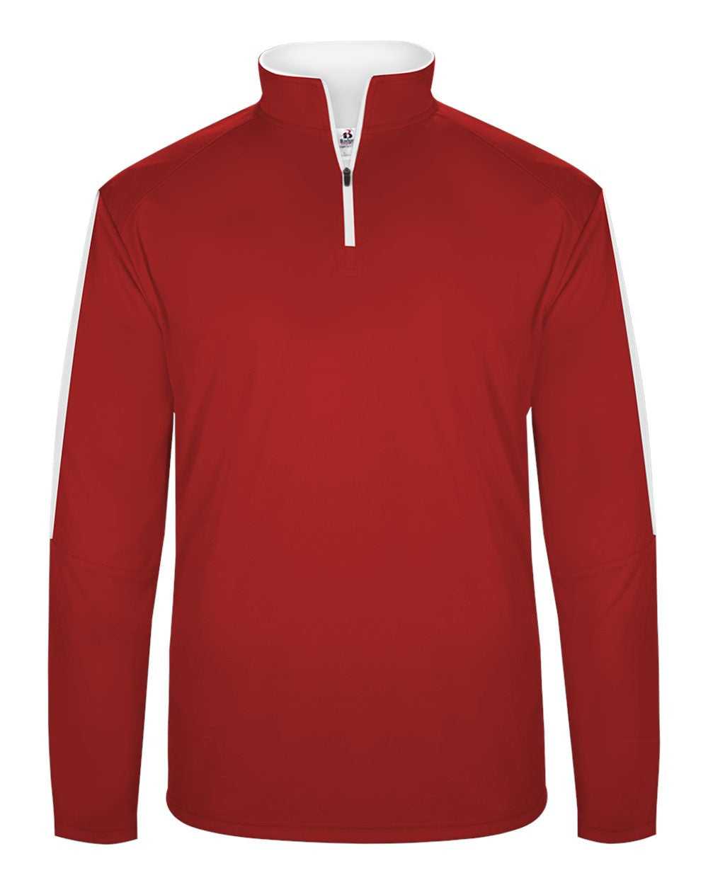 Badger Sport 4106 Sideline 1/4 Zip - Red White - HIT a Double - 1