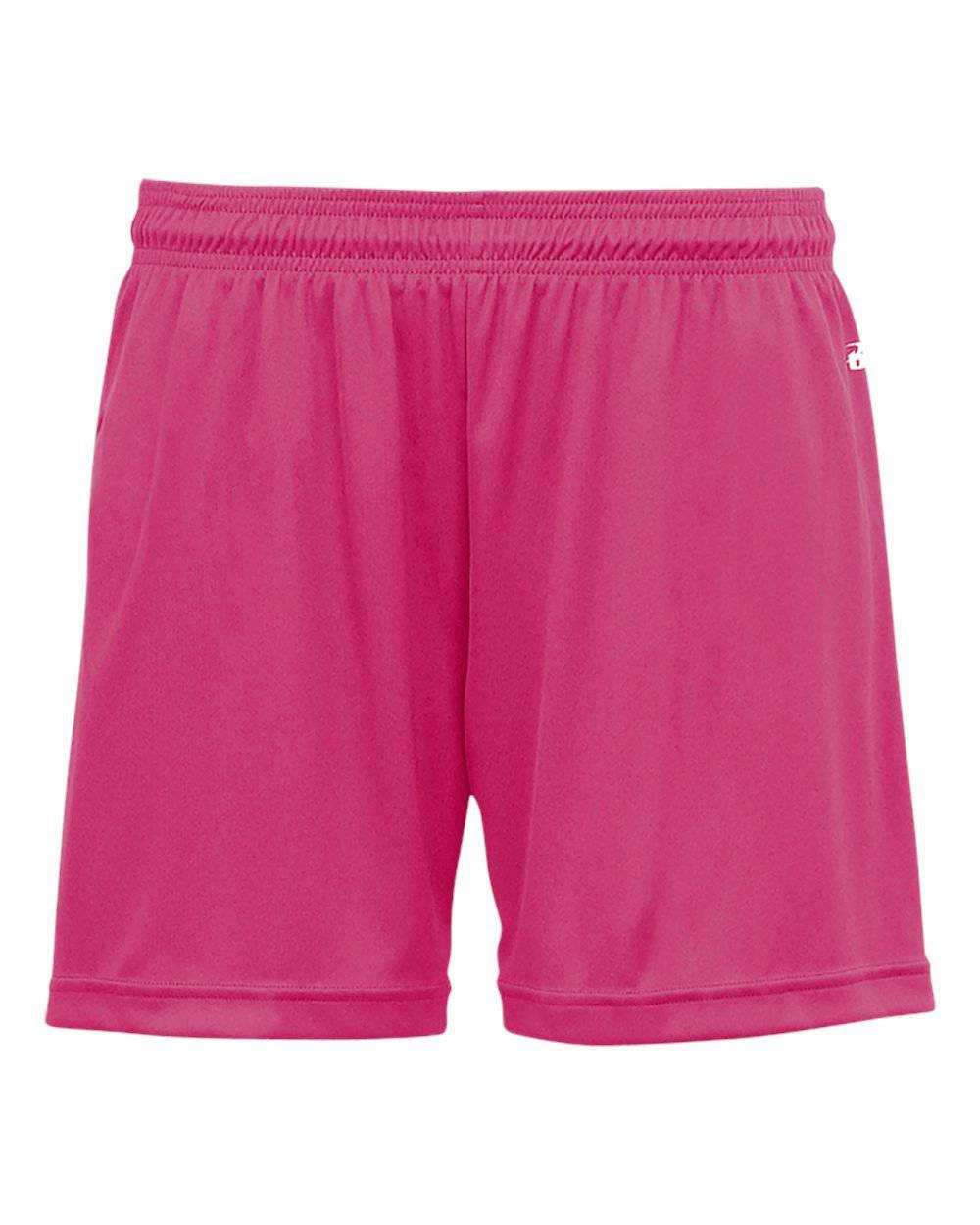 Badger Sport 4116 Ladies B-Core Short - Hot Pink - HIT a Double - 1