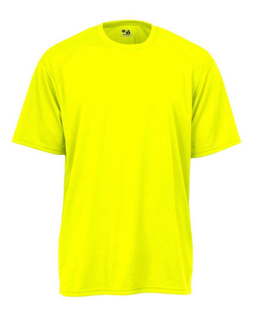 Badger Sport 4120 Adult B-Core Tee - Safety Yellow Green - HIT a Double - 1