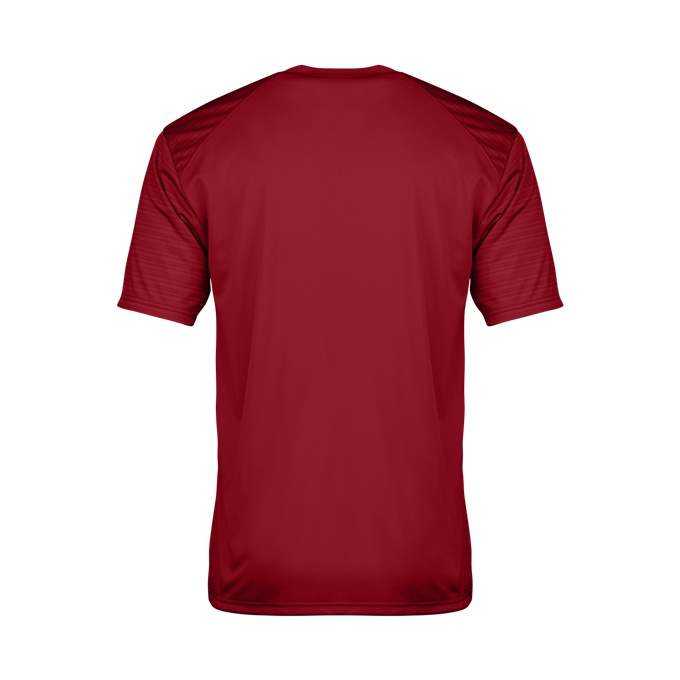 Badger Sport 4125 Sport Stripe Tee - Red Red Striped - HIT a Double - 3