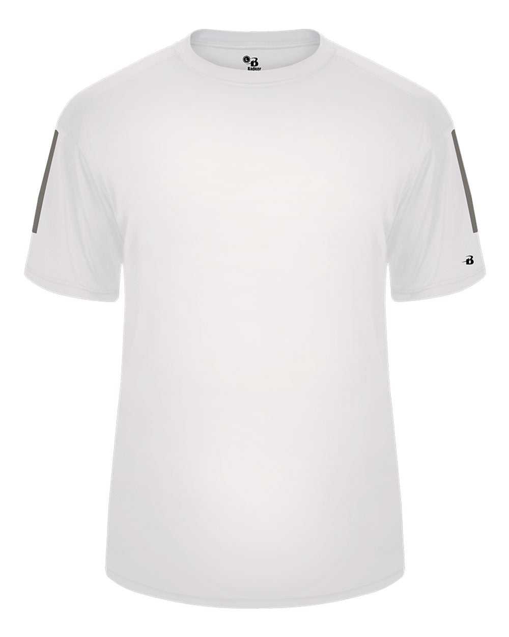 Badger Sport 4126 Sideline Tee - White Graphite - HIT a Double - 1