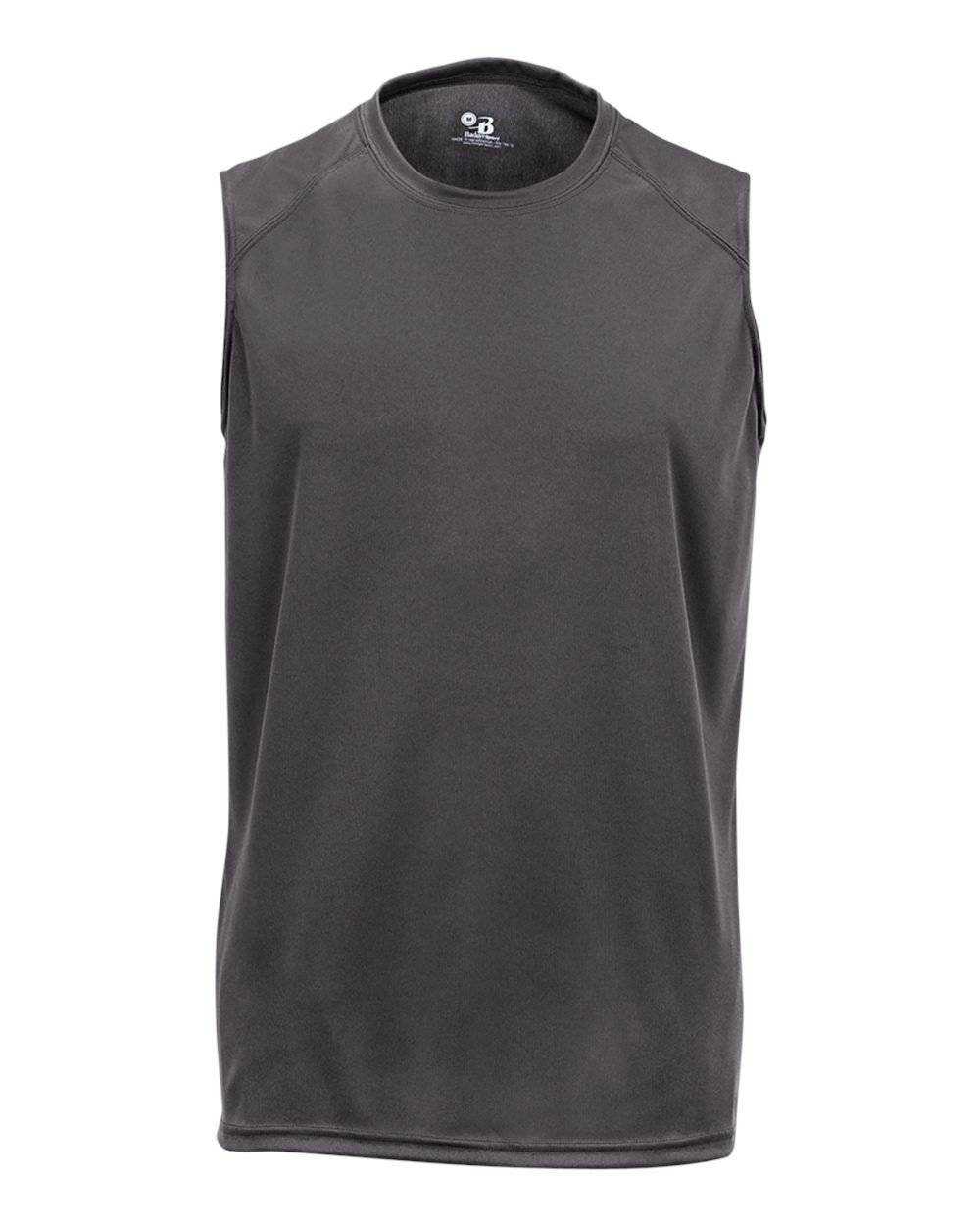 Badger Sport 4130 B-Core Sleeveless Tee - Graphite - HIT a Double - 1