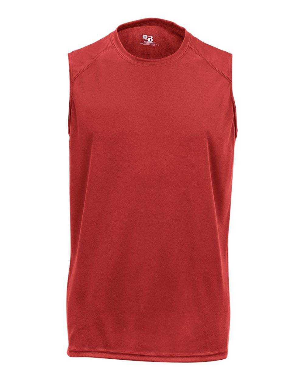 Badger Sport 4130 B-Core Sleeveless Tee - Red - HIT a Double - 1