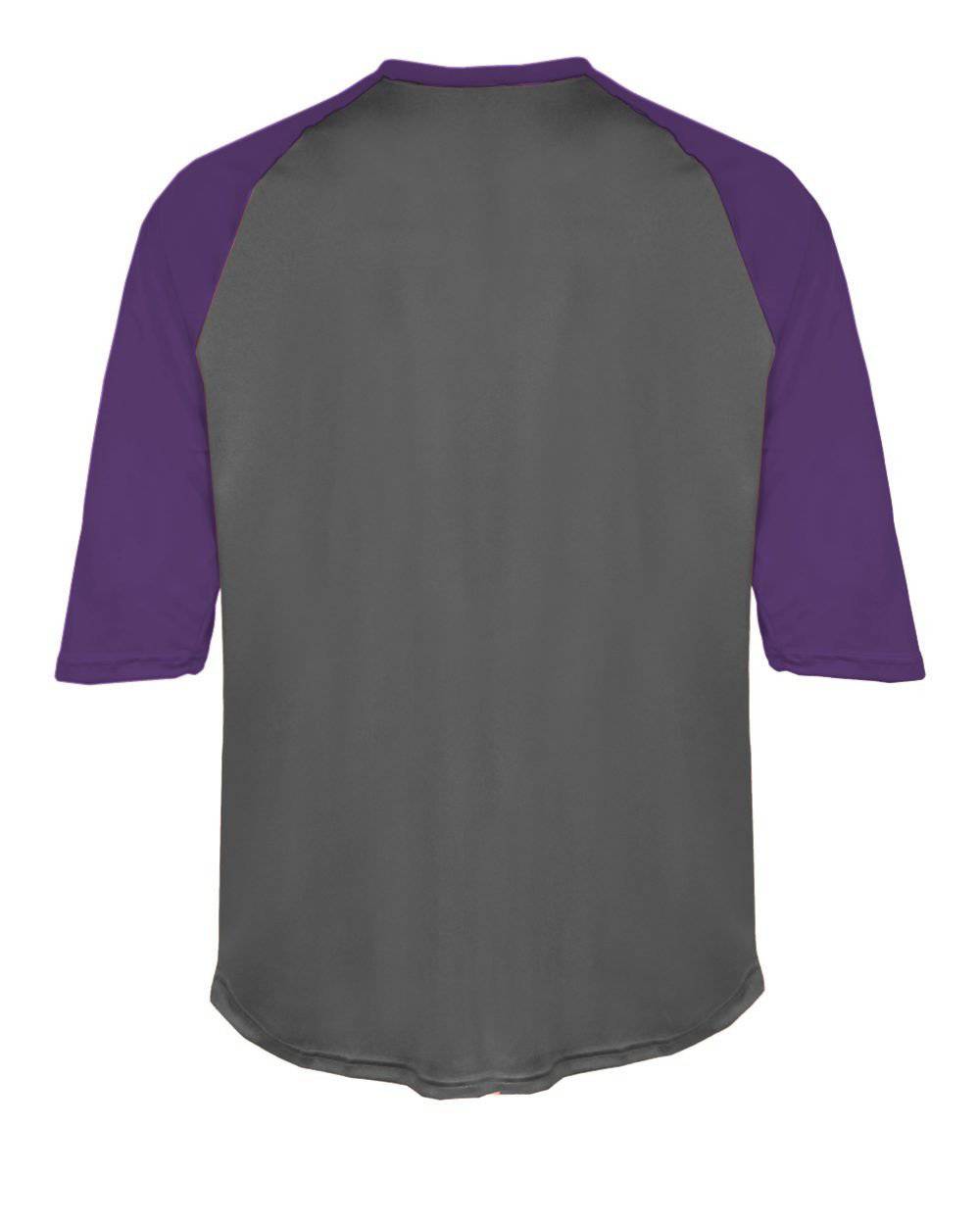 Badger Sport 4133 B-Baseball Adult Undershirt - Graphite Purple - HIT a Double - 3