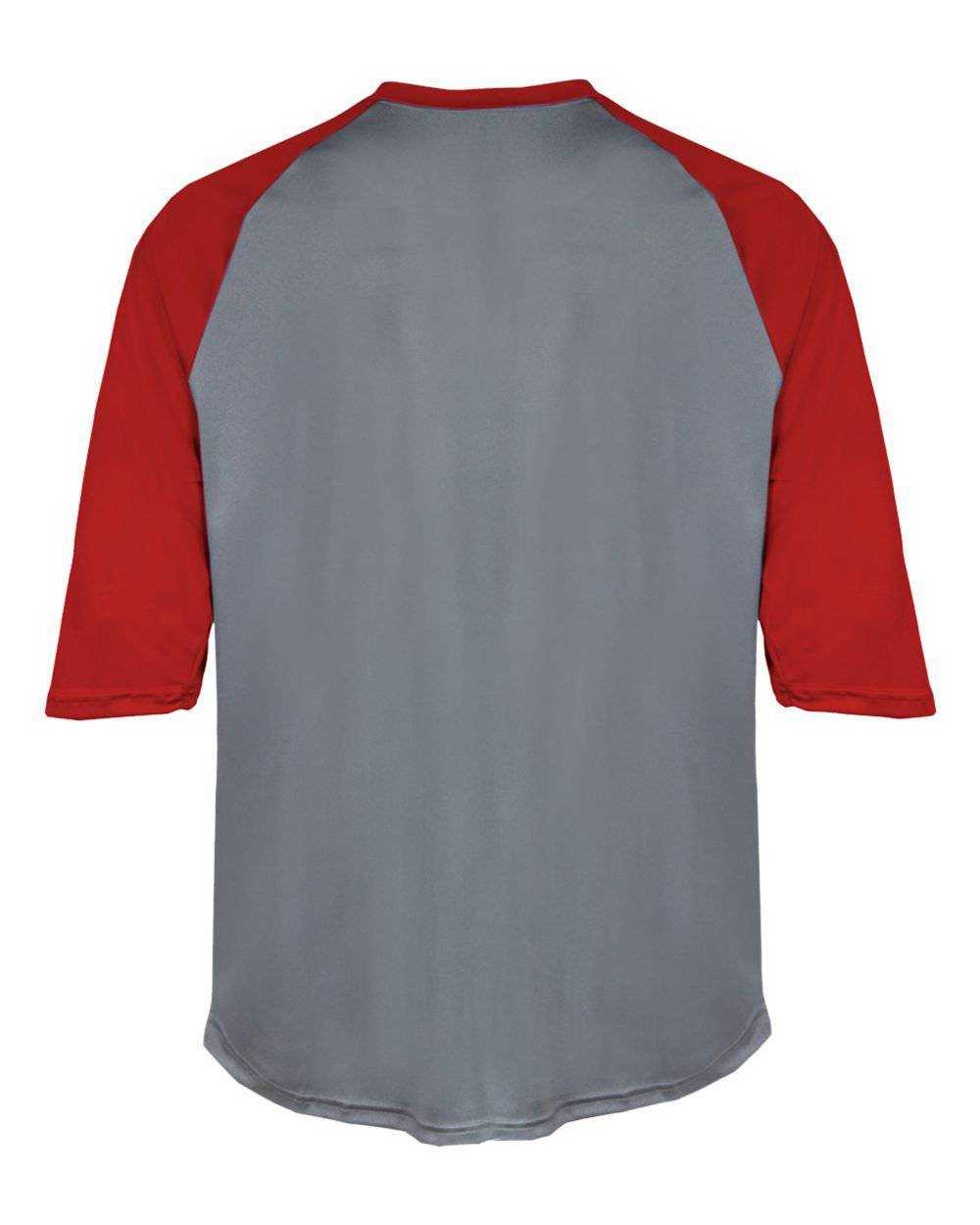 Badger Sport 4133 B-Baseball Adult Undershirt - Graphite Red - HIT a Double - 3