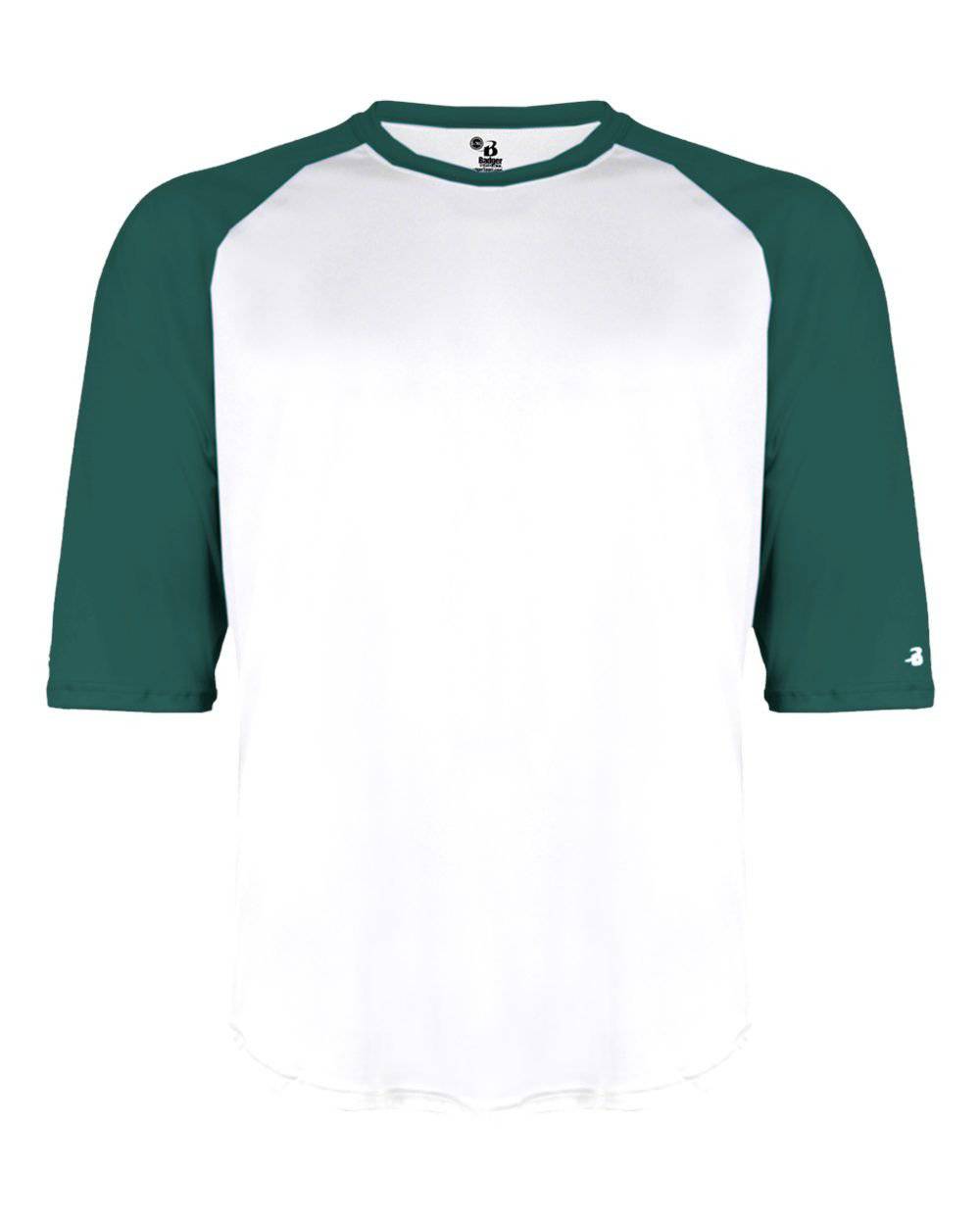 Badger Sport 4133 B-Baseball Adult Undershirt - White Forest - HIT a Double - 1