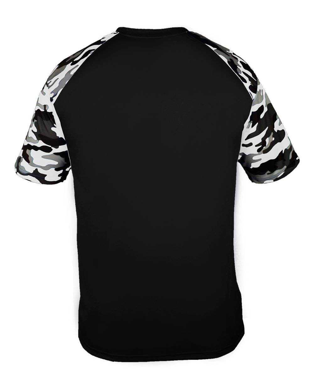 Badger Sport 4141 Camo Sport Adult Tee - Black White Camo - HIT a Double - 3