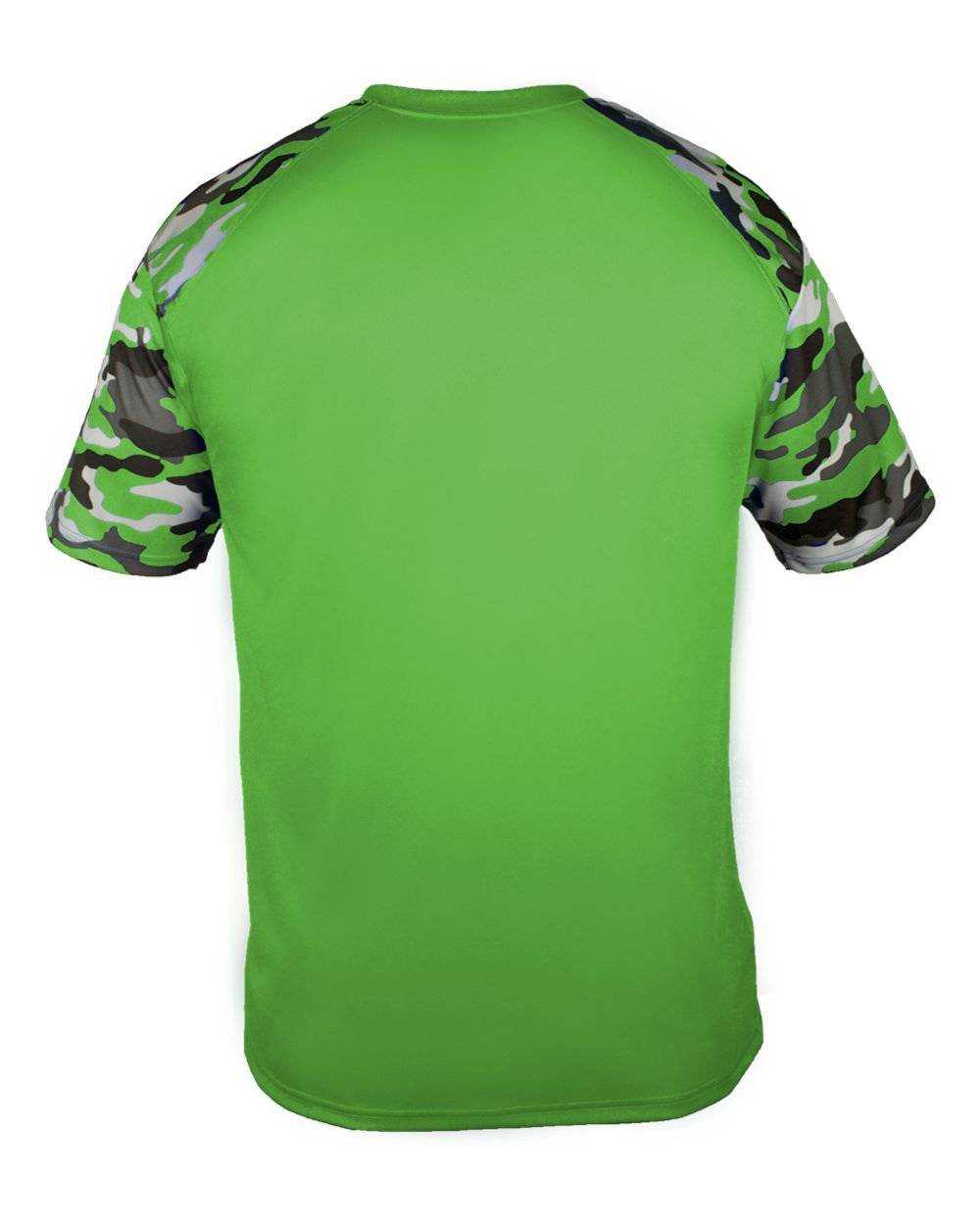 Badger Sport 4141 Camo Sport Adult Tee - Lime Lime Camo - HIT a Double - 3