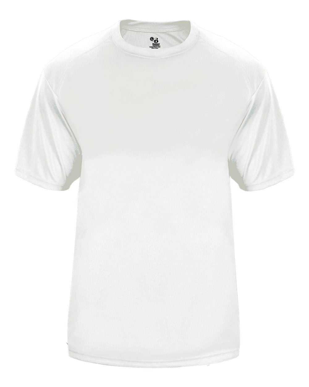 Badger Sport 4170 Vent Back Tee - White - HIT a Double - 1