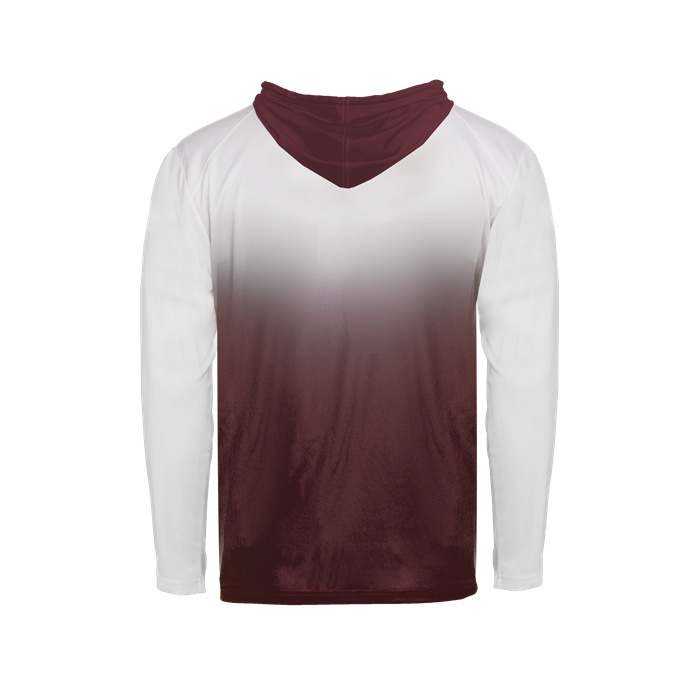 Badger Sport 4205 Ombre Hoodie Tee - MAroon Ombre - HIT a Double - 2