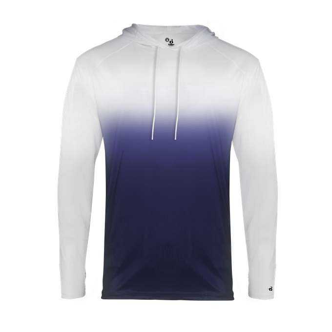 Badger Sport 4205 Ombre Hoodie Tee - Navy Ombre - HIT a Double - 1