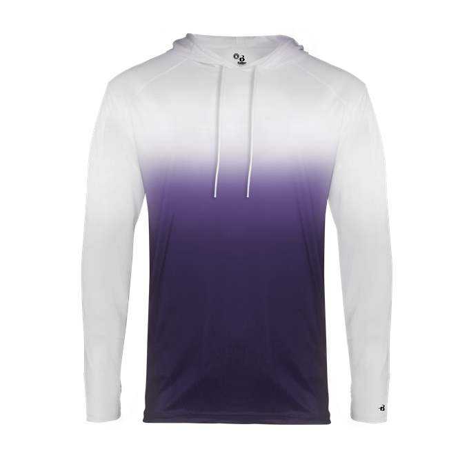 Badger Sport 4205 Ombre Hoodie Tee - Purple Ombre - HIT a Double - 1
