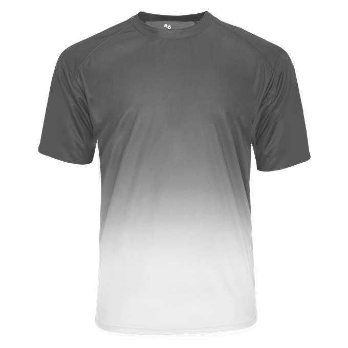 Badger Sport 4209 Reverse Ombre Tee - Graphite Ombre - HIT a Double - 1