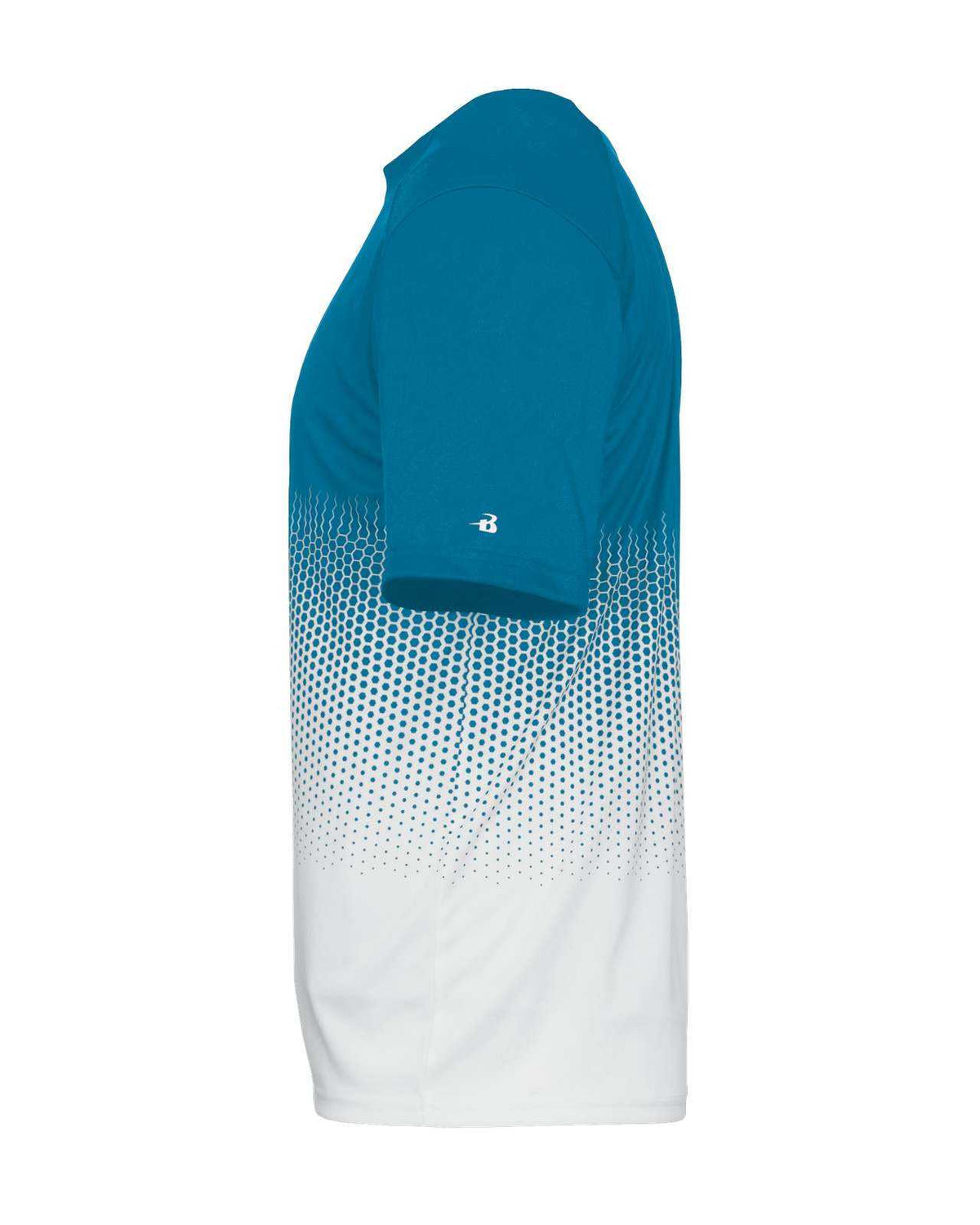 Badger Sport 4220 Hex 2.0 Tee - Columbia Blue White - HIT a Double - 2
