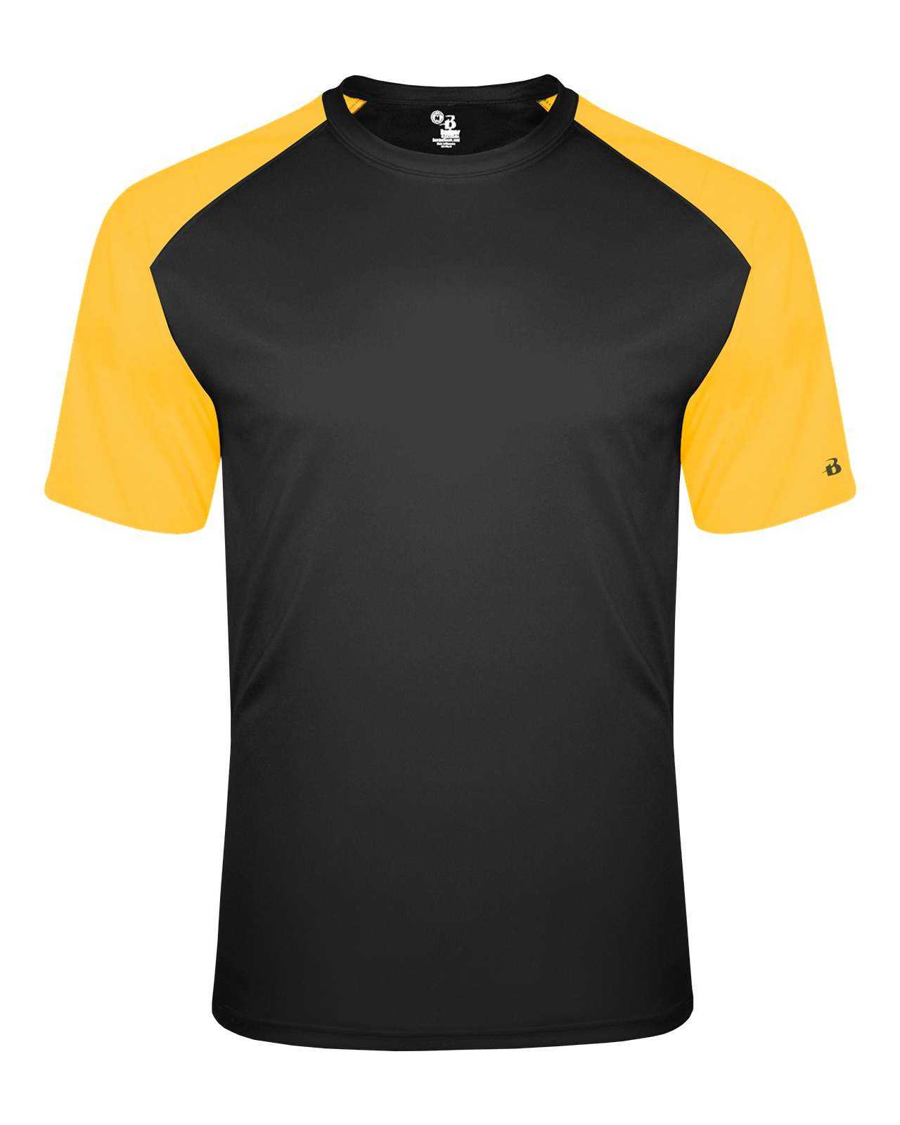 Badger Sport 4230 Breakout Tee - Black Gold - HIT a Double - 1