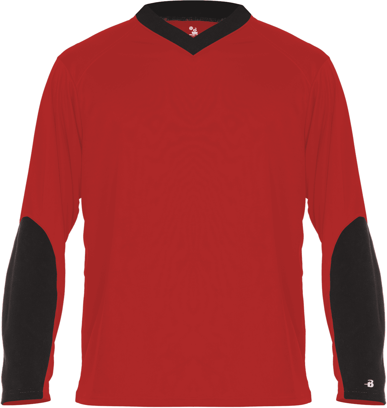 Badger Sport 426400 Sweatless Long Sleeve Tee - Red Black