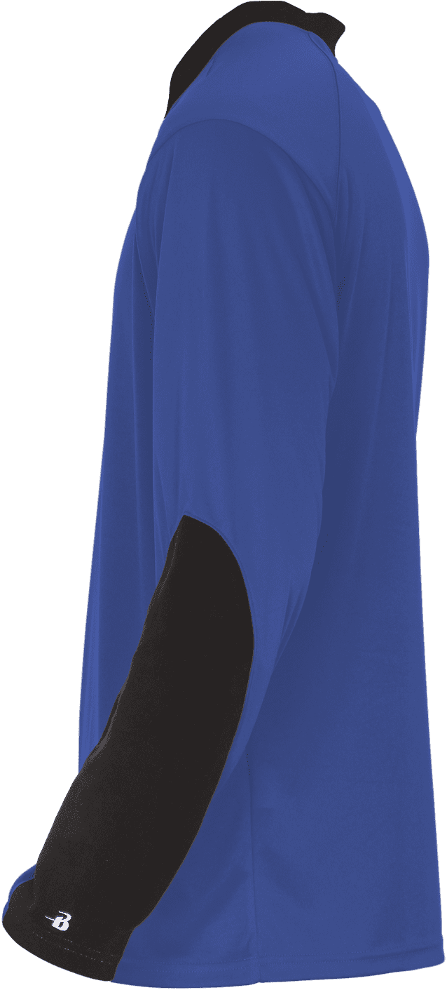 Badger Sport 426400 Sweatless Long Sleeve Tee - Royal Black - HIT a Double - 2