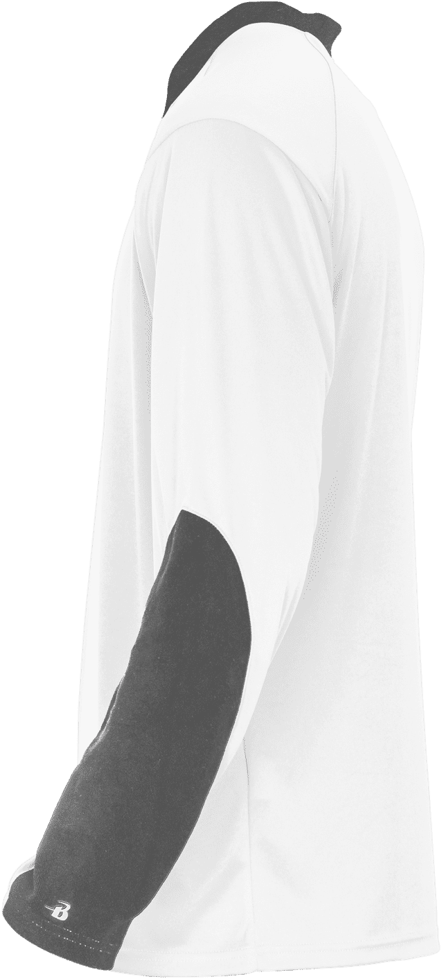 Badger Sport 426400 Sweatless Long Sleeve Tee - White Graphite