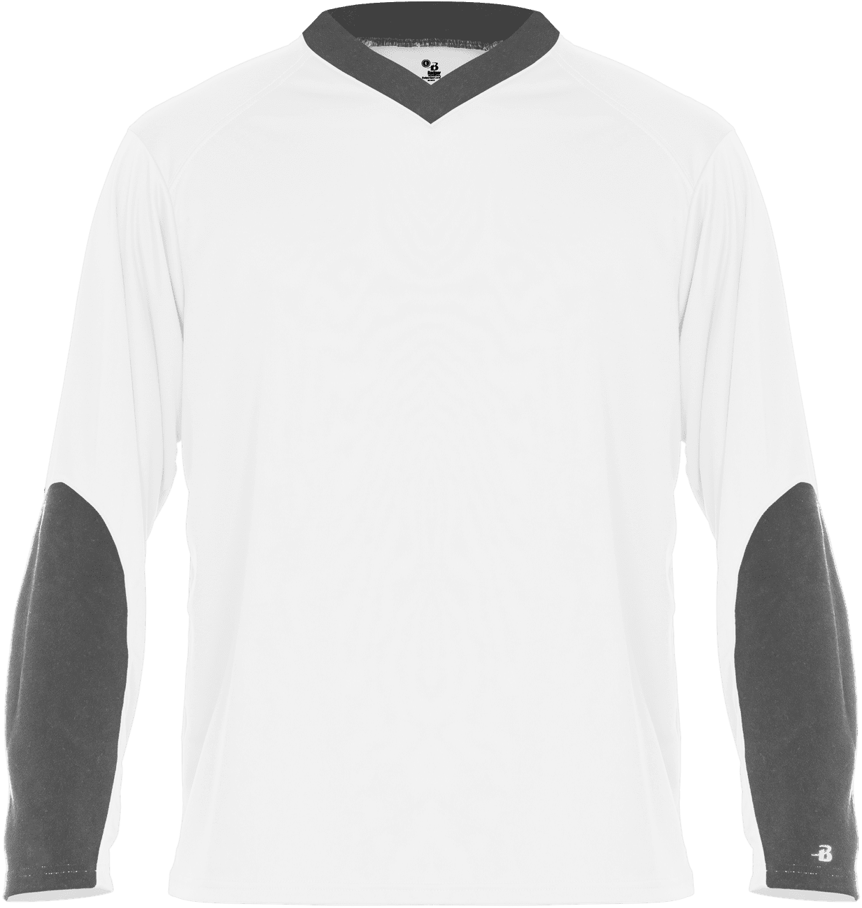 Badger Sport 426400 Sweatless Long Sleeve Tee - White Graphite