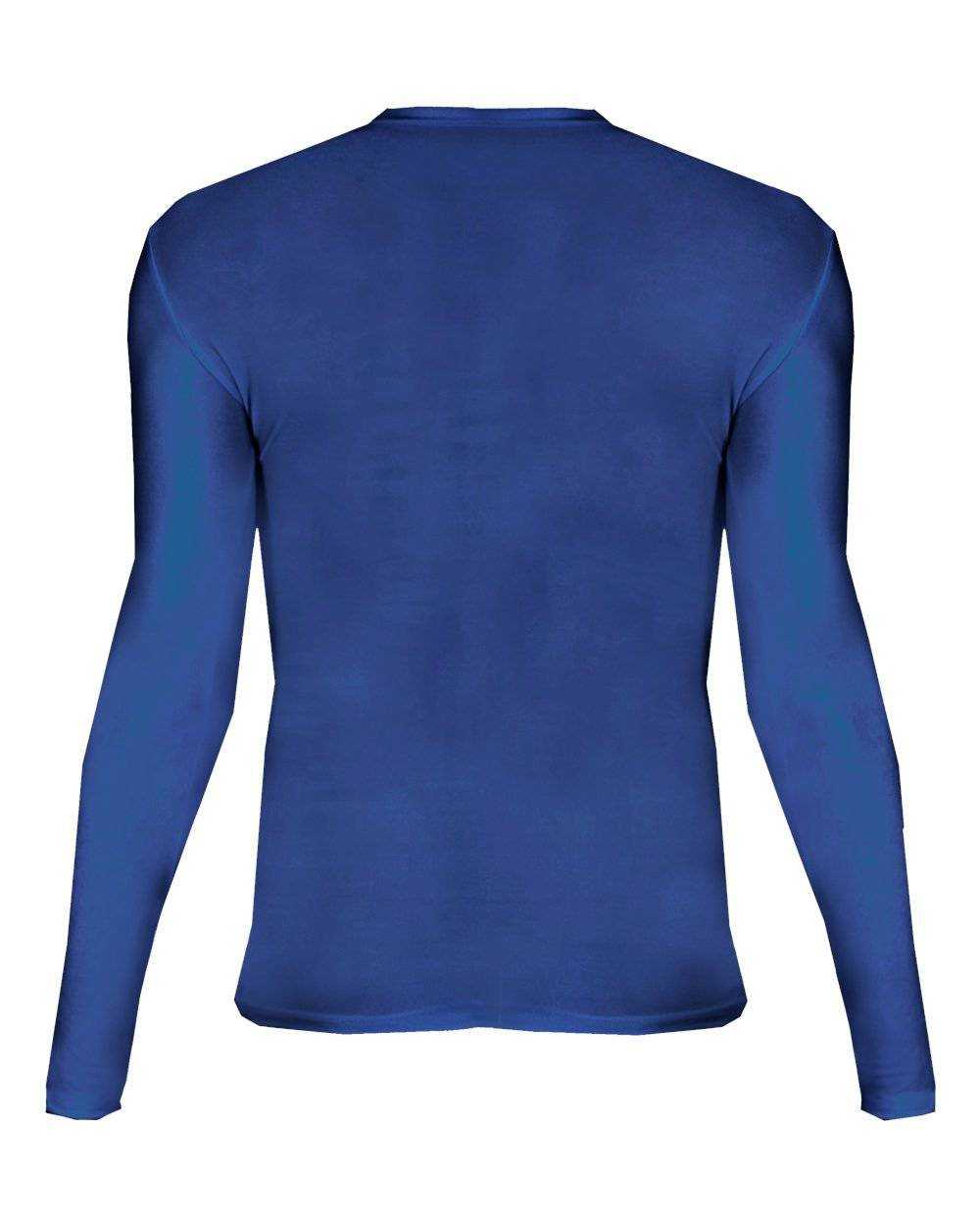 Badger Sport 4605 Pro-Compression Long Sleeve Crew - Royal - HIT a Double - 1