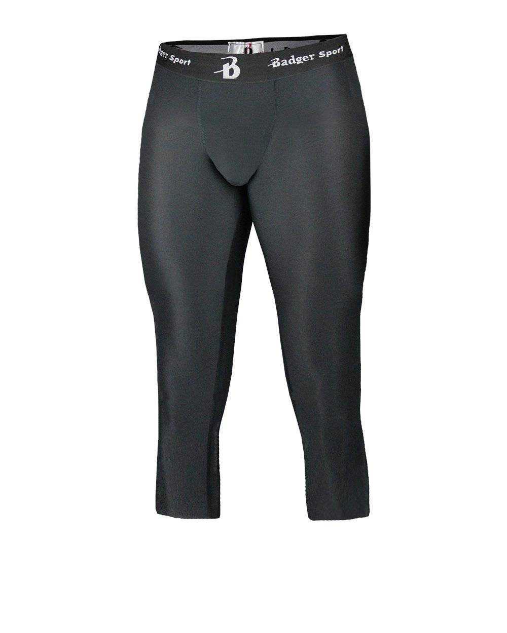 Badger Sport 4611 Calf Length Compression Tight - Black - HIT a Double - 1