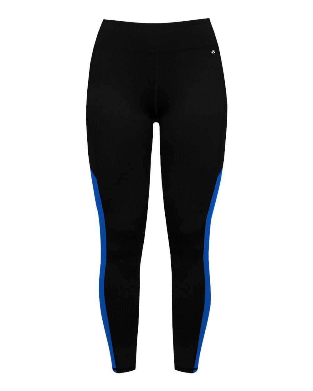Badger Sport 4637 Panel Ladies Tight - Black Royal - HIT a Double - 1