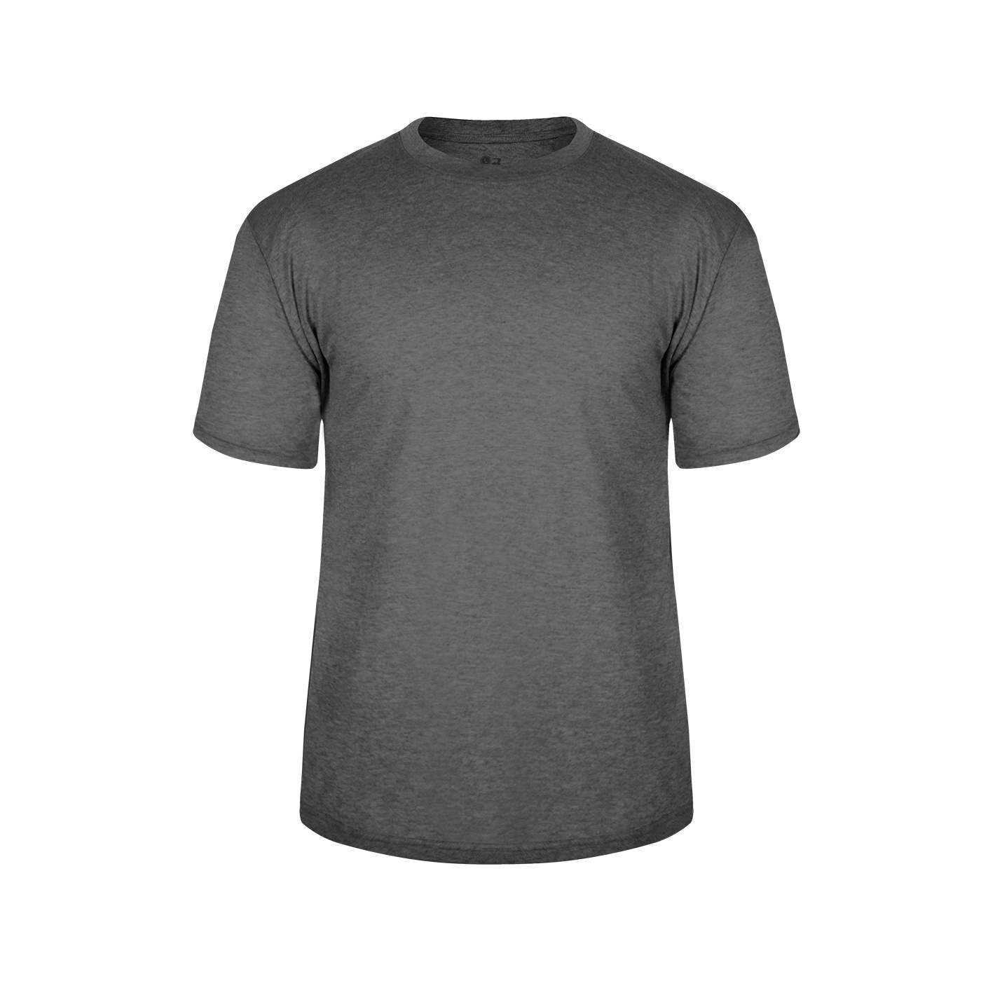 Badger Sport 4940 Tri-Blend Tee - Graphite Heather - HIT a Double - 1