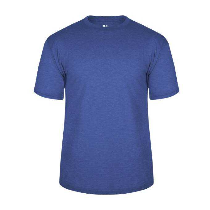 Badger Sport 4940 Tri-Blend Tee - Royal - HIT a Double - 1