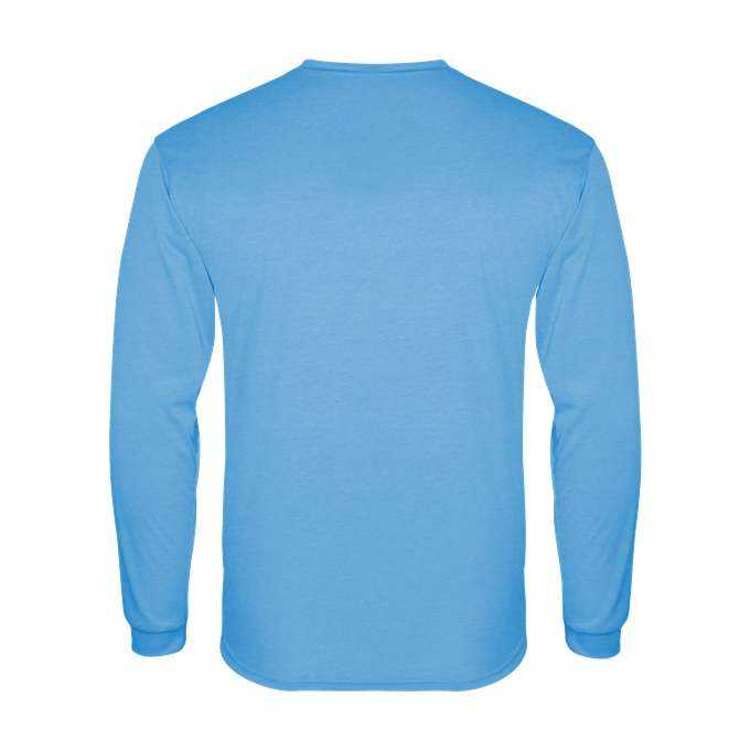 Badger Sport 4944 Tri-Blend Long Sleeve Tee - Columbia Blue Heather - HIT a Double - 2