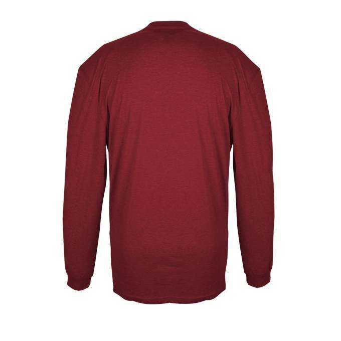 Badger Sport 4944 Tri-Blend Long Sleeve Tee - Red - HIT a Double - 2