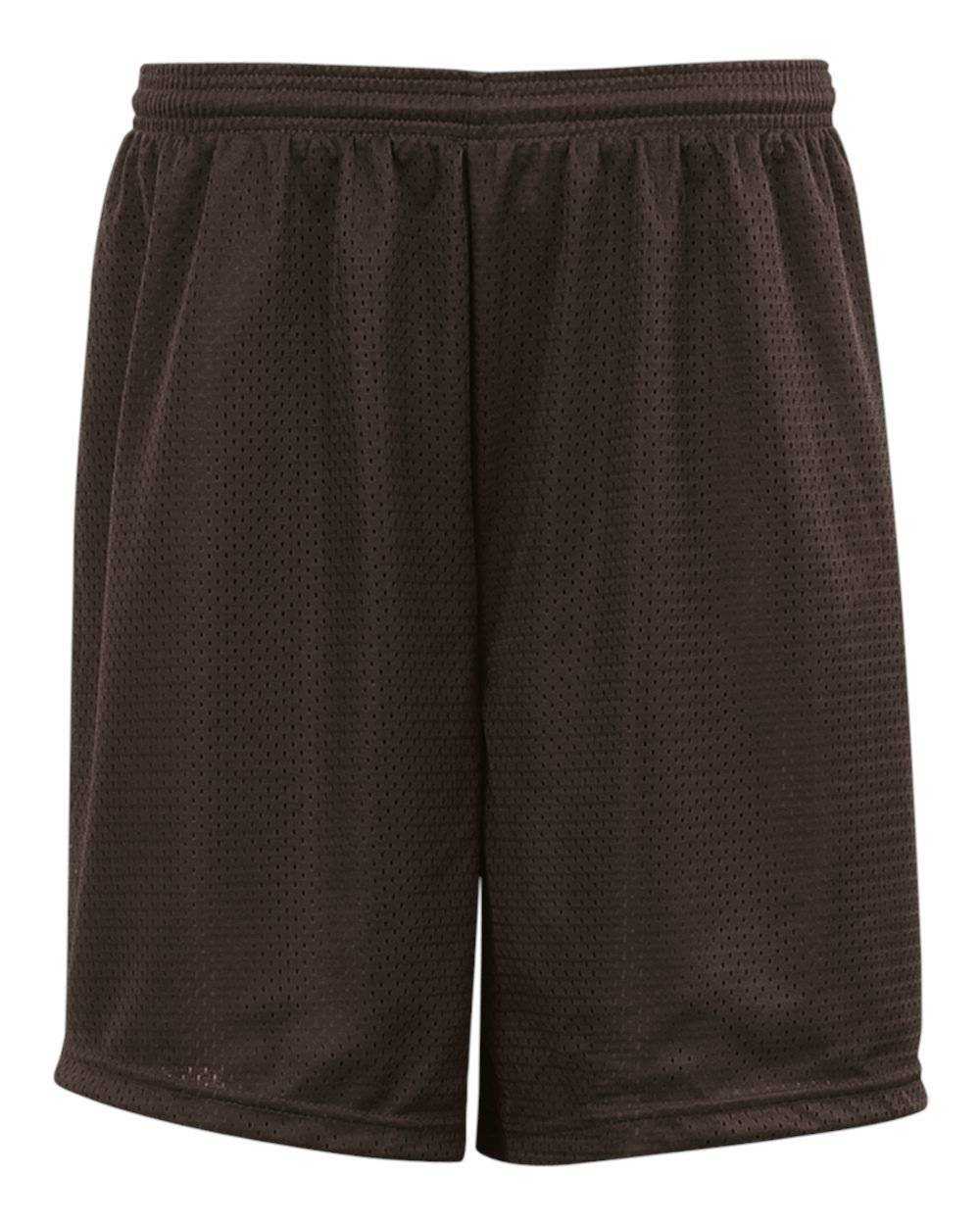 Badger Sport 7209 9" Mesh Tricot Short - Brown - HIT a Double - 1