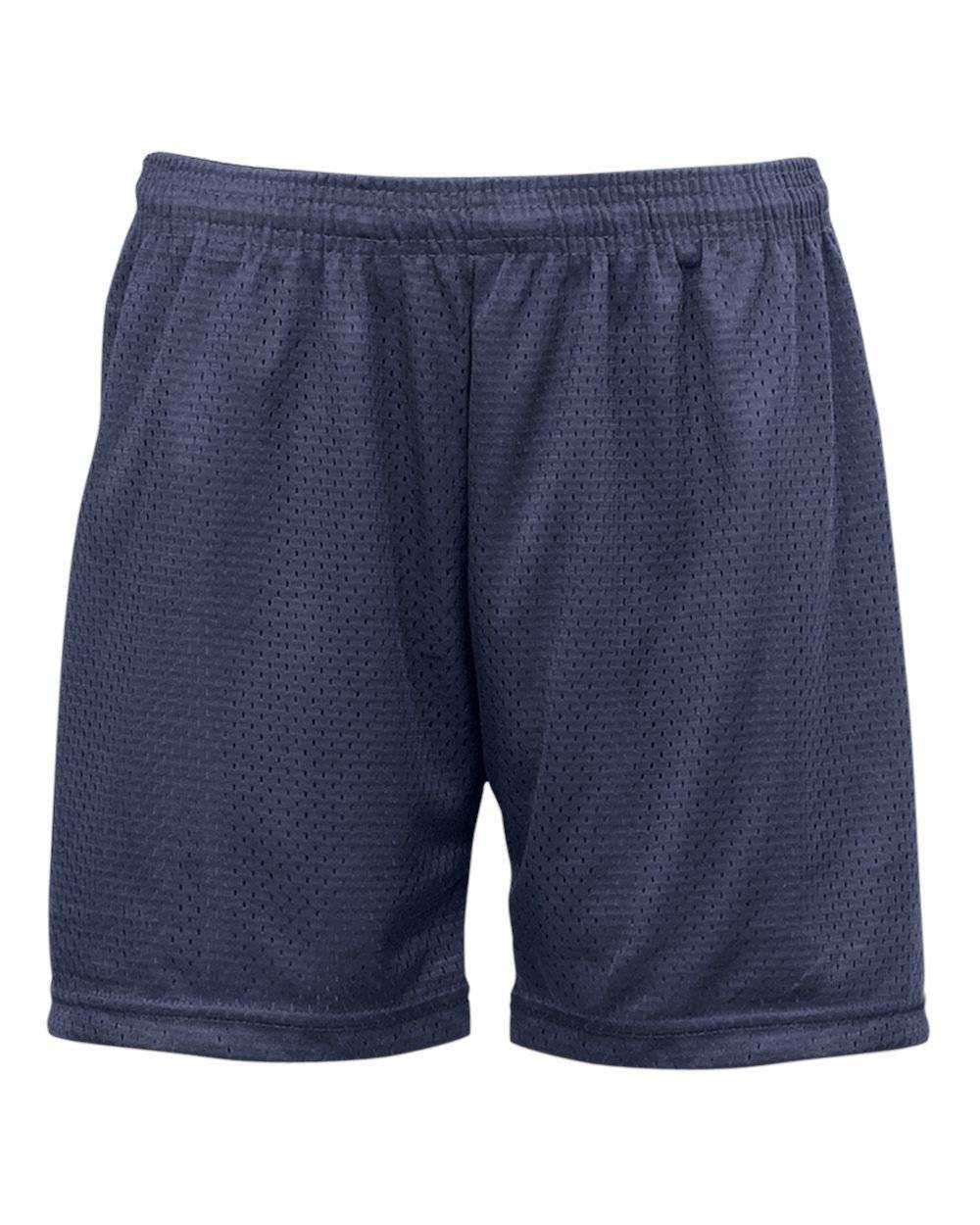 Badger Sport 7216 Ladies Mesh/Tricot Short - Navy - HIT a Double - 1