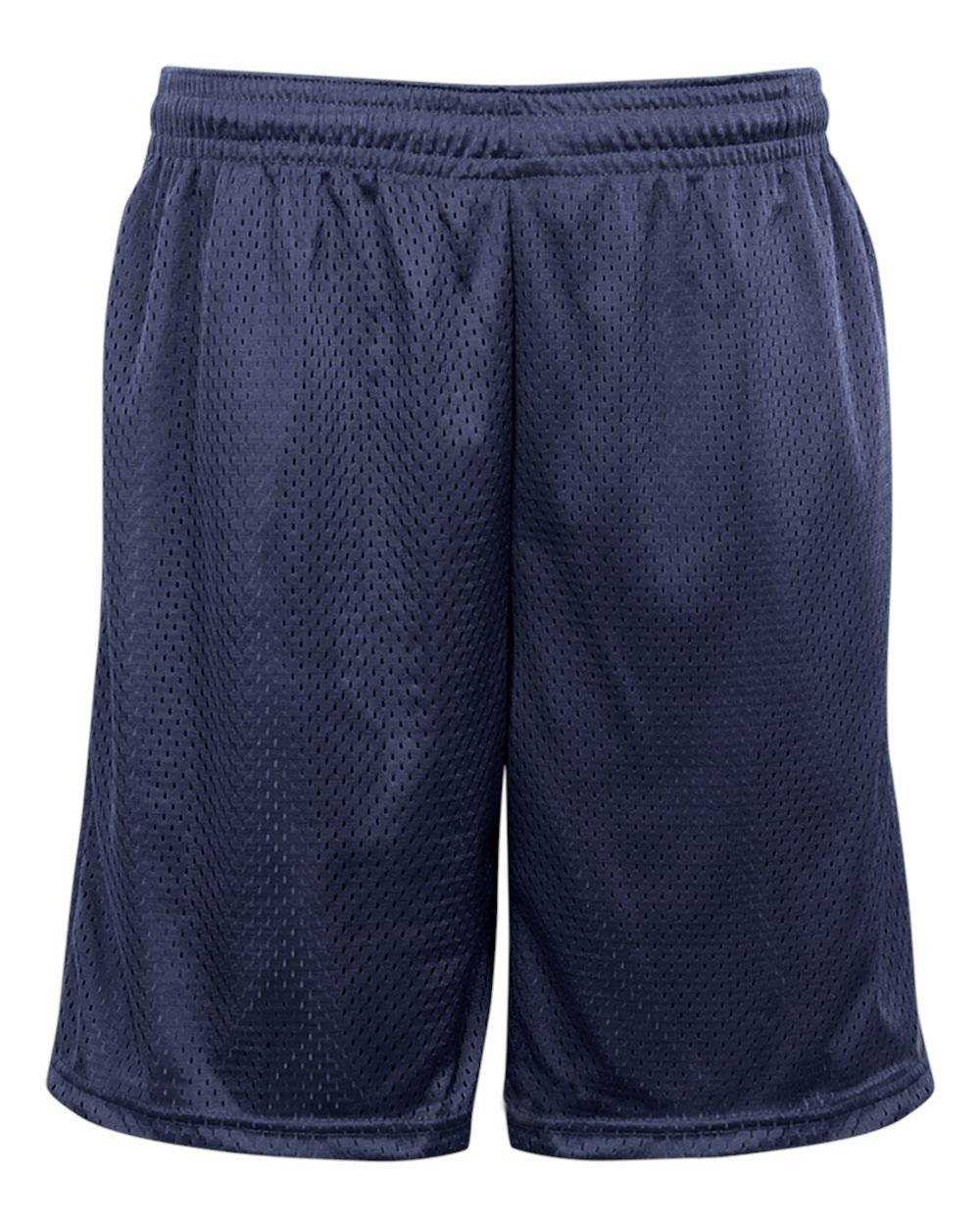 Badger Sport 7219 Pocketed Mesh Short - Navy - HIT a Double - 1