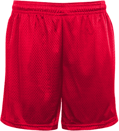 Badger Sport 722500 Mesh Tricot 5&quot; Short - Red