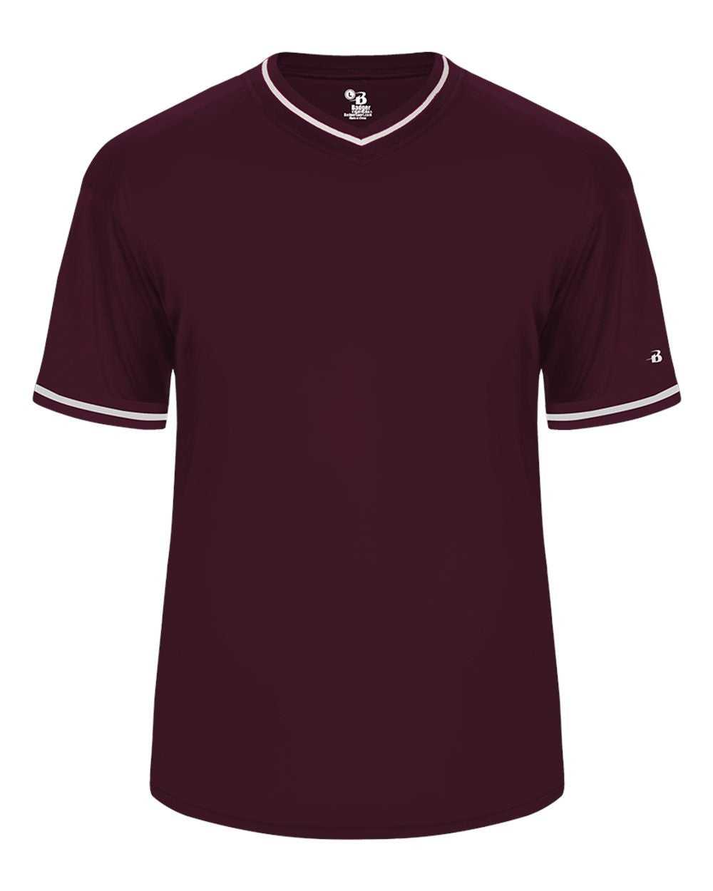 Badger Sport 7974 Vintage Jersey - Maroon Maroon White - HIT a Double - 1