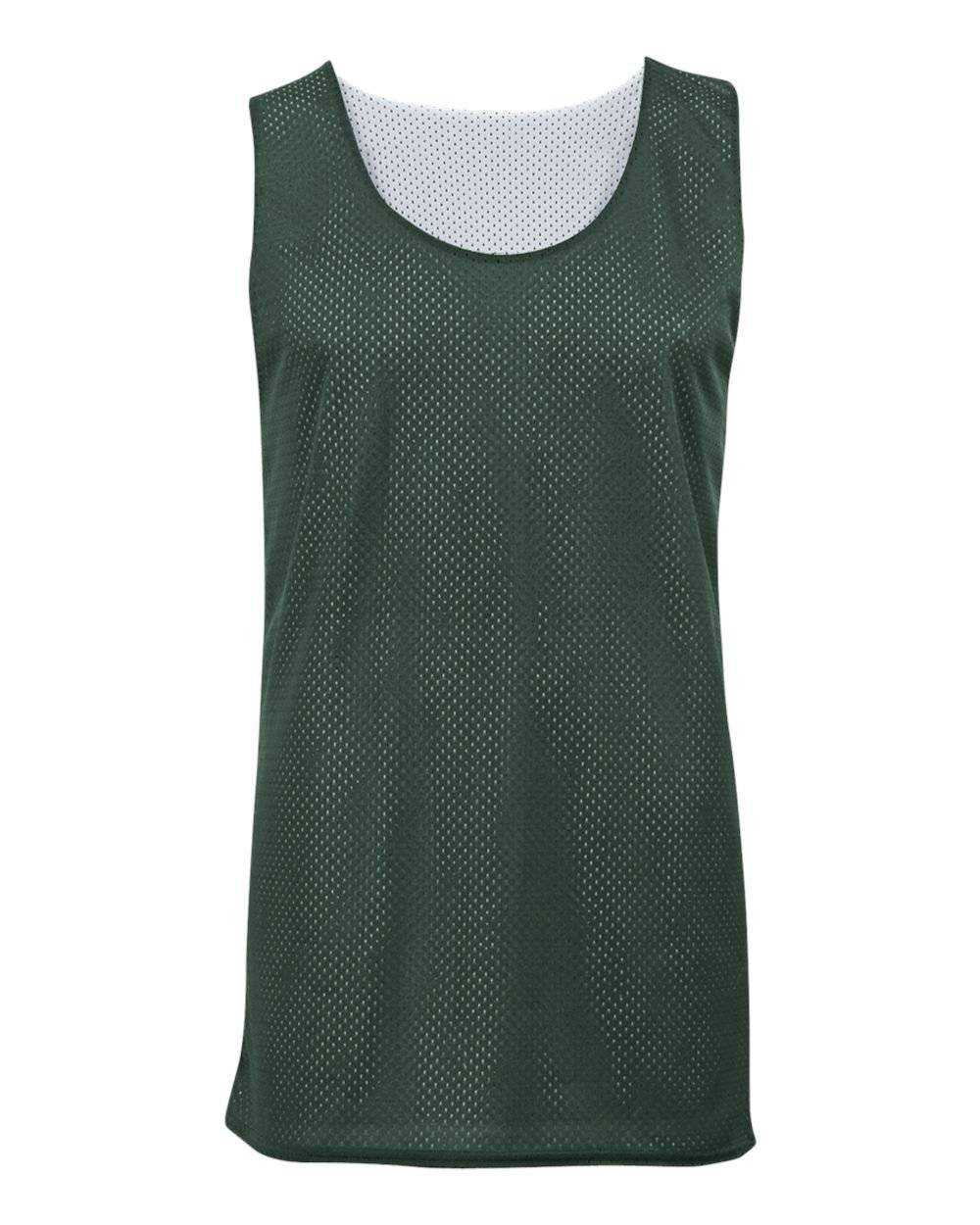 Badger Sport 8529 Mesh Reversible Tank - Forest White - HIT a Double - 1