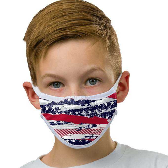 Badger Sport JBM1 3-Ply Face Shield - Abstract Flag - HIT a Double - 3