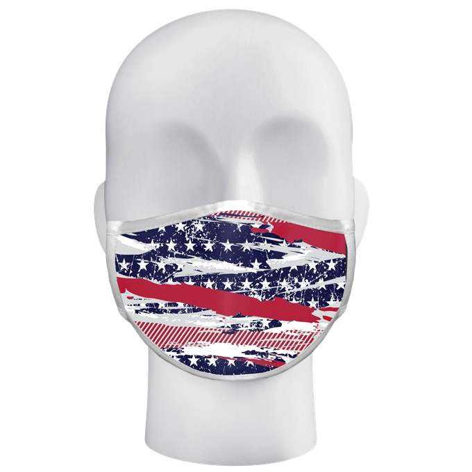Badger Sport JBM1 3-Ply Face Shield - Abstract Flag - HIT a Double - 1