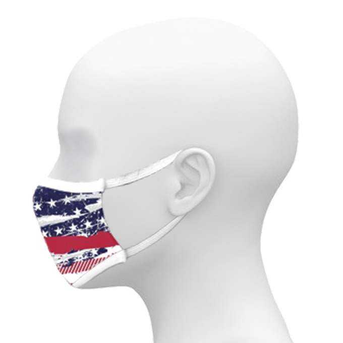 Badger Sport JBM1 3-Ply Face Shield - Abstract Flag - HIT a Double - 2