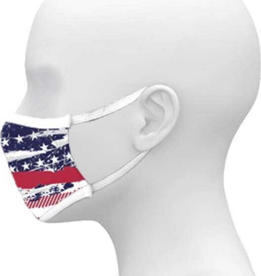 Badger Sport JBM1 3-Ply Face Shield - Abstract Flag - HIT a Double - 1