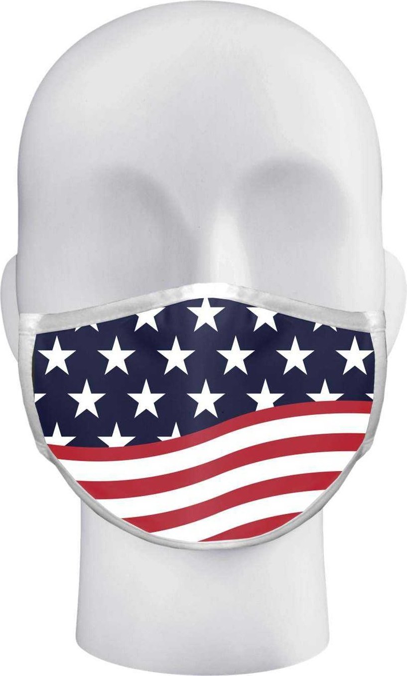 Badger Sport JBM1 3-Ply Face Shield - Wave Flag - HIT a Double - 1