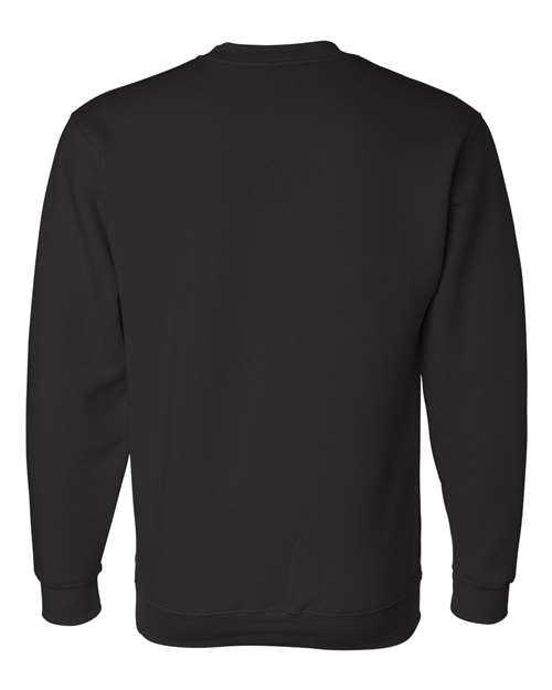 Bayside 1102 USA-Made Crewneck Sweatshirt - Black - HIT a Double