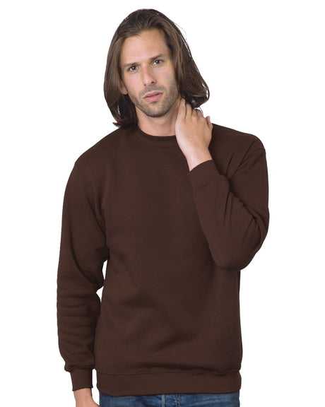 Bayside 1102 USA-Made Crewneck Sweatshirt - Chocolate - HIT a Double