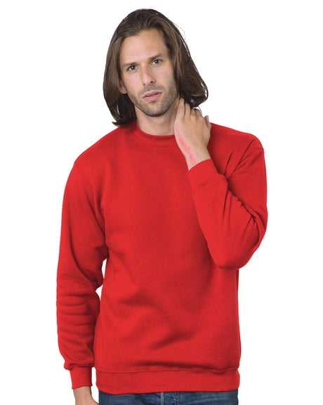 Bayside 1102 USA-Made Crewneck Sweatshirt - Red - HIT a Double