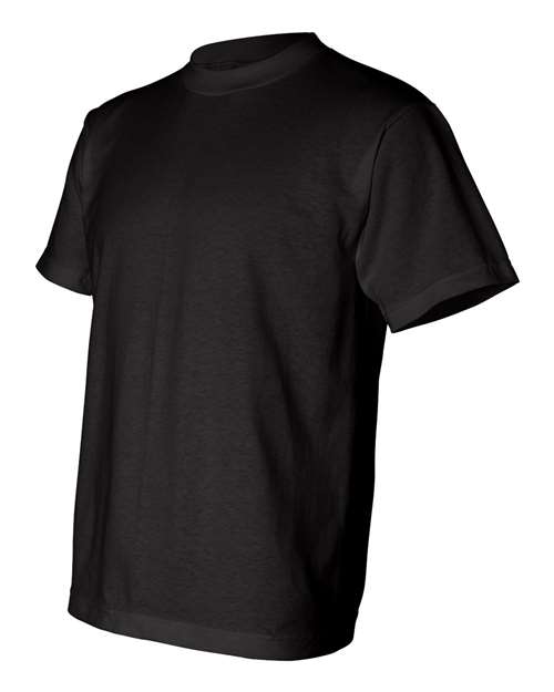 Bayside 1701 USA-Made 50 50 Short Sleeve T-Shirt - Black - HIT a Double