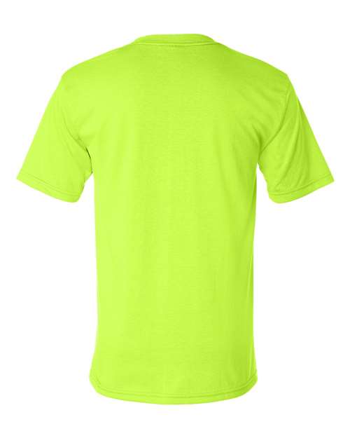 Bayside 1725 USA-Made 50 50 Short Sleeve T-Shirt with a Pocket - Safety Green - HIT a Double