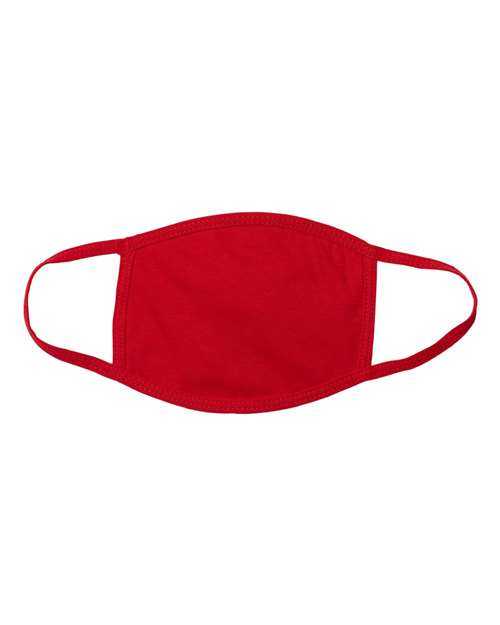 Bayside 1900 USA-Made 100% Cotton Face Mask Pkg 25 - Red - HIT a Double