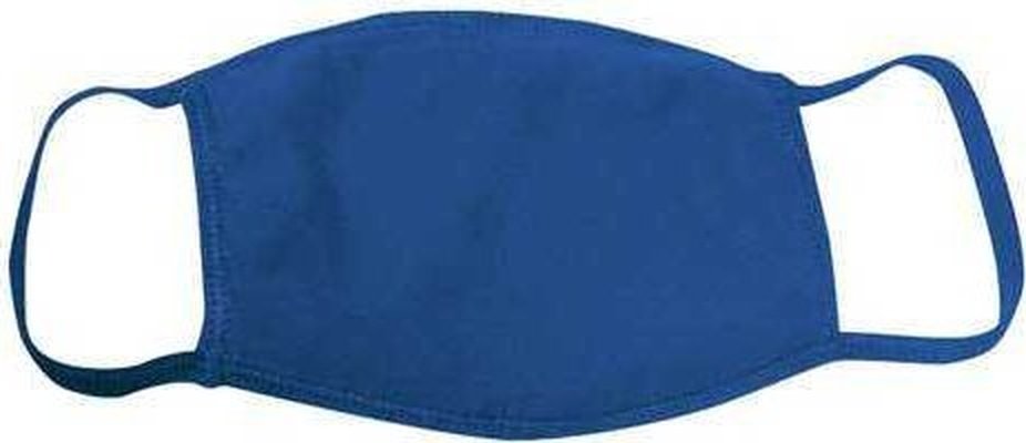 Bayside 1941 Youth USA-Made 100% Cotton Face Mask Pkg 25 - Royal Blue - HIT a Double